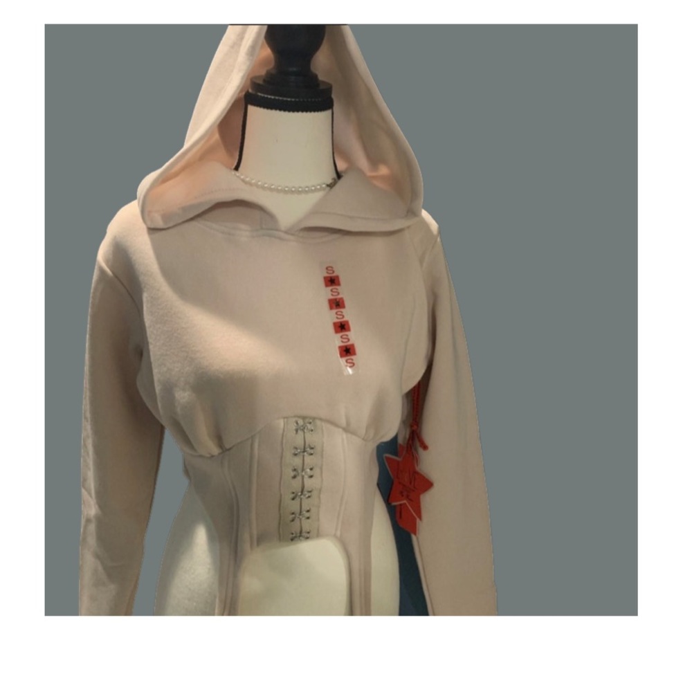 Unique in Style Cropped Corset Hoodie